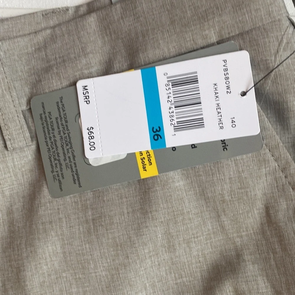 NWT PGA TOUR Men’s Golf Short Tan 36 Waist - Picture 4 of 6